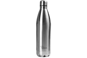 OTTO KONING Botella Térmica de Agua Acero Inoxidable 1 Litro Doble Pared | Aislamiento al vacío mantiene calor 12h y frío 24h, tapa hermética antigoteo, acero inoxidable 18/8 libre de BPA