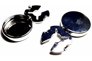 BLUSUPERSHOP 1 COPPIA COPRIBOTTONI 18 MM COLORE ARGENTO,COPRI BOTTONI gemelli PER CAMICIA O POLSINI UNISEX BIJOUX UOMO