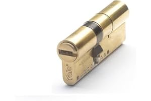 Yale, YL63535LTDE, Cilindro de Seguridad, YL6 DS, Doble Embrague, Leva Larga, Llave - Llave, Latonado, 35 x 35 mm