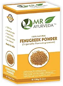 MR Ayurveda 100% Organic Fenugreek Powder | Fenugreek Powder for Hair | Methi Powder | Fenugreek Powder for Face | Fenugreek Seeds Powder | No added Chemicals, 100 Grams