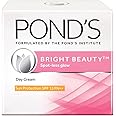 Pond'S Bright Beauty Spf 15 Day Cream 50 G, Non-Oily, Mattifying Daily Face Moisturizer - With Niacinamide To Lighten Dark Spots For Glowing Skin