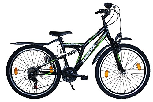 26 Zoll Mountainbike 18 Gang Shimano Vollgefedert Fahrrad mit Beleuchtung StVZO