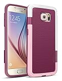 3.Máxima protección: Cubre todas las esquinas y bordes, ideal para proteger su Galaxy S6 de polvo y posibles daños, hay rayas de parachoques para que evite caerse.