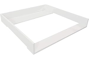 PuckDaddy - Plan à Langer Espen Compatible avec la Commode IKEA Malm et similaires - Plan pour Table à Langer de 80x78x10 cm en Bois Blanc avec matériel de Montage pour la Fixation Murale