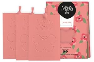Marta La Farfalla Tessere profumate appendibili per armadi e cassetti Kit da 3pz profumazione Camelia Flower