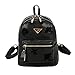 Produktbild Rucksack Damen Btruely Vintage Backpack Elegant Schulranzen Mädchen Reise Kleiner Rucksack Mädchen Umhängetasche (Schwarz)