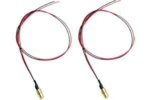 BEITESI 650 nm rote Linie 4mm Mini -Lasermodul Industriell Lasergruppenmodul Einstellbare Brennweite(point-2pack)