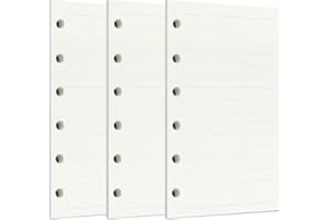 Zelten Confezione da 3 fogli formato A7, 135 fogli/270 pagine, fogli di carta perforata, per raccoglitore a 6 fori, organizer personale, quaderno, ricaricabile, confezione da 3