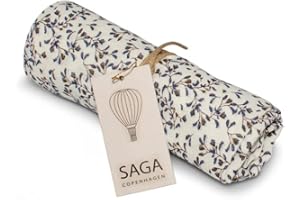 ‎SAGA COPENHAGEN Saga Copenhagen Vidar Spucktücher Baby 70x70 cm | Saugfähige GOTS-Zertifizierte Musselin Tücher aus Bio Baumwolle | Langlebiges Spucktuch & Mulltuch Baby | Soft Muslin Burp Cloths