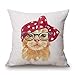 Produktbild uloveme, Überwurf Kissenbezügen der Katze, 40,6 x 40,6 cm/40 von 40 cm Dekoration, Geschenk für ihn, Limo, Teens Mädchen, Home Theater, Bench, Shop (je Seite)