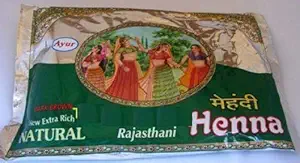Ayur Rajasthani Henna (Mehndhi) Powder, 200g (Pack of 2) - Red