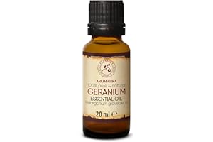 AROMATIKA TRUST THE POWER OF NATURE Geranium Bourbon Essential Oil 20ml - Pelargonium graveolens - Madagascar - 100% Pure & Natural - for Beauty - Aromatherapy - Aroma Lamp - Aromatic Bath - Room Scent