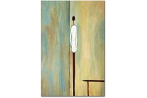 Mintura Fertig zum Aufhängen, großes Kunstwerk, handbemalt, Ölgemälde, moderne Pop-Art für Wohnzimmer, Hotel, Dekoration, B 60 x H 90 cm, mit Holzrahmen