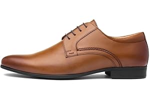 Thomas Crick Mens 'Ormond' Derby Shoes, Formal Stylish and Comforable with Elegant Lace-up Detail, Long-Lasting with Exquisite Quality Leather (Black/Tan)