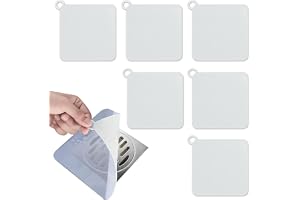 Lonimia 6Pcs Shower Drain Cover,Silicone Floor Drain Cover,Anti-Odor Mat for Shower Tub Stopper Shower Drain Cover for Kitchen, Bathroom, Toilet and Laundry
