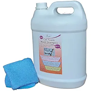 VACOS Car wash Foam Shampoo 5 Litre with Microfibre pH Neutral Formula for Safe, Spot Free Cleaning Super researched Formula That Wont Scratch or Leave Water Spots