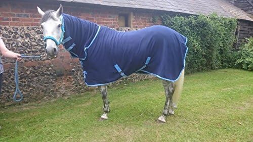 NEW Royal Combination Navy Bound Sky Polar Fleece Horse or Pony Travel Show Rug or Stable (6ft0in)