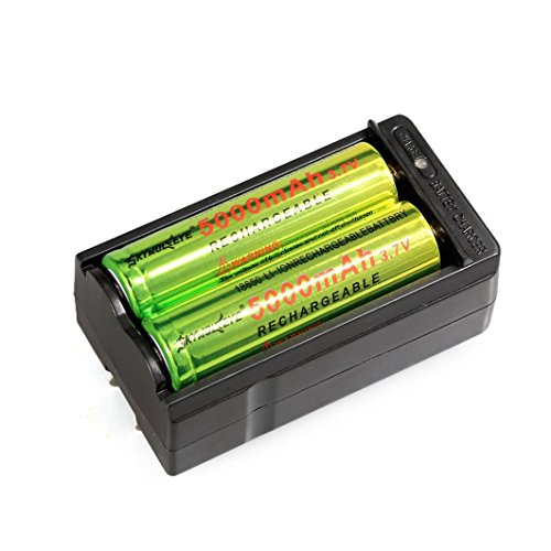 Batterie OyedensNeue 4pcs 3.7v 5000mah 18650 Nachladbare Li-Ionbatterie + Doppelaufladeeinheit - 2