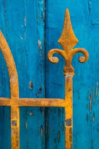 Steckzaun, Rankgitter, Höhe 215cm, Breite 90cm, Roheisen / Rost - 4