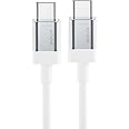 Original 45W High Speed Type C To C 100Cm Cable Compatible with Nothing/CMF Nothing Phone 2/2A/1/Ear A/Buds Fast Usb C Charging Support Laptop/Tablet Cord Sync Data Transfer,White