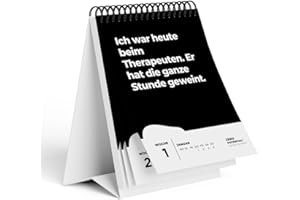‎ZERO POTENTIAL Demotivierender Tischkalender 2026 | 52 Wochen mit 52 unmotivierendenden Sprüchen Träume nicht dein Leben sondern halt dein Maul Witzige Geschenkidee für Büro Deko, Kollegen (schwarz 2026, A6)