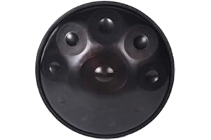 MMAN Regalo De Instrumento De Música Curativo Hecho A Mano Handdrum,Handpan Drum Sound Performance Con Drum Bag -10 Tone,Noir~10tones