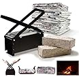 Unibos | ECO Briquette Log Maker | Fire Starter Kit | Recycle Newspapers | Fuel for Fires and BBQs | Metal Paper Briquette Maker | Stoves & Fireplaces | Great for Lighting Fires