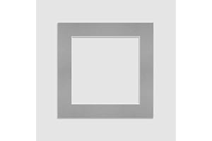Alison Kingsgate 6x6 Silver Picture Mounts for 4x4 Aperture – Precision Cut Cardboard Photo Mounts – Ideal for Posters, Prints & Certificates – Multiple Sizes & Colours Available