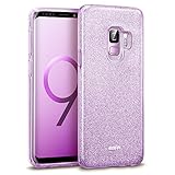 Coque Samsung S9, Coque Galaxy S9 Violet, ESR Samsung Galaxy S9 Coque Silicone Paillette Strass Brillante Bling Bling Glitter de Luxe, Bumper Housse Etui de Protection [Ultra Fin] [Anti Choc] [Compatible avec le Rechargement sans Fil] pour Samsung Galaxy S9 2018 (Série Glamour, Violet Pailleté)