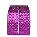 Produktbild GZD Home Steam Sauna Bath Box Home Khan Steam Box Folding Fumigation Machine Sweat Khan Steam Room Power 1000W Size 100 * 82 * 68cm , purple (without head cover)