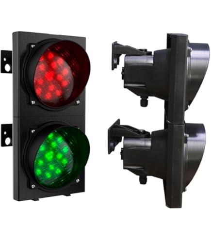 QSNYJPL 2 Semáforo Led Rojo/Verde Con Visera Solar, Semaforo Industrial De 100mm Para Pared Boton Control Plug And Play Senales Trafico Seguridad Montaje 1555673202