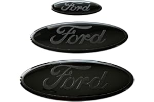CUSTOM D LTD Ford Gel Badge Overlays - Custom Emblem Decals for Ford Logo - Easy Peel & Stick, Waterproof & UV-Resistant - Compatible with Most Ford Model Cars Focus Fiesta etc