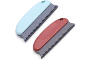 EAVUYIS 2 Pezzi Spazzola per la rimozione dei peli di Animali Domestici per Moquette, Divano, Auto, Pettine per la rimozione dei peli di Cani, Spazzola in Gomma per peli di Animali Domestici