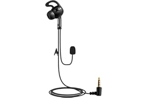 EJEAS Interphone d'arbitre de football, microphone, écouteurs intra-auriculaires et écouteurs d'arbitre pour arbitre du FBIM (oreille gauche)