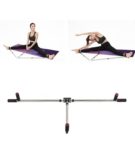 Barella Per Stretching Gambe - 3 Aste Regolabili, In Schiuma EVA, Per Yoga, Danza, Arti Marziali, Ginnastica