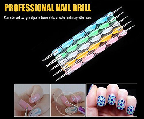 20 Stück Nail Art Pinsel + Punktierung Werkzeuge ,CIDBEST® Nail Art Design Malerei Zeichnung Pinsel-Punktierung Detaillierung Pen,Nail Art Bürste, Punktierung Detaillierung Pen, Marbleizing Punktierung Pen-Werkzeug-Satz, Schönheits-Anstrich-Polnisch-Bürsten und Punktierung Stift-Werkzeug-Set für natürliche, Falsch, Acryl- und Gel-Nägel - 4