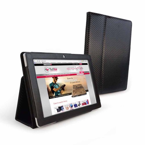 Preisvergleich Produktbild Tuff-Luv Schutzhülle aus Kunstleder für Archos 101 Titanium, Schwarz