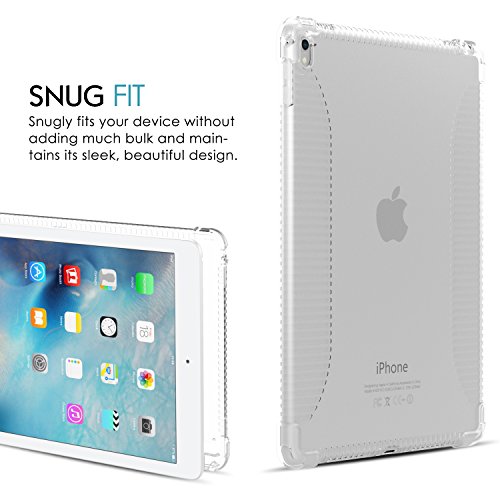 MoKo Hülle für iPad Pro 9.7 – Soft Flexible TPU Kristall Klar Schale Schutzhülle Stoßdämpfung Crystal Case Cover Durchsichtig für Apple iPad Pro 9.7 Zoll 2016 Modell Tablet, Transparent - 3