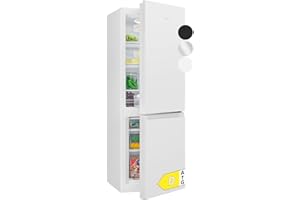 Bomann® Kühlschrank mit Gefrierfach | Energieklasse D | 143cm | Kühl Gefrierkombination leise 39 dB | 3 Ablagen & 3 Schubladen | Türanschlag wechselbar | 175L Kühlgefrierkombi | KG 322.1 weiß