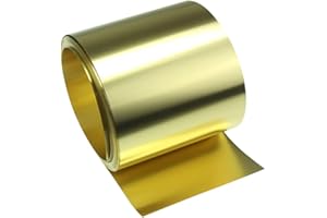 GOONSDS Brass Metal Thin Sheet Belt Foil Plate Shim 200Mm/7.87Inchx1000mm/39.9Inch Metalworking,Thickness:0.1mm
