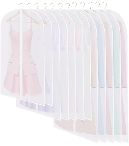 Sacs Conservation Vêtements 12 Housses Vêtements Transparentes HOMURY - Protection Anti-poussière Mites - Pour Costumes, Manteaux Custodie Per Abiti