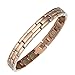 Produktbild Damen Edelstahl Roségold Magnet Armband 21 cm Armband für Frauen Arthritis Schmerzlinderung mit Fold Over Verschlüsse