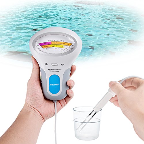 Chlor Tester , risepro® pH und CL2 Chlor Level Tester Pool Wasser Spa Wasser Qualität Analyse pc-102 - 6