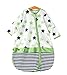 Produktbild Chilsuessy Unisex Baby Sommer Schlafsack Decke mit abnehmbar Langarm aus 100% Baumwolle Sommerschlafsack 1 Tog Schlafanzug für Mädchen und Jungen von 70-125cm, Gruen, 95/Koerpergroesse 90-100cm