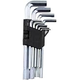 9 Par&ccedil;a Krom Uzun D&uuml;z Alyan Anahtar Seti 150 mm (2&ndash;10 mm) Dayanıklı &Ccedil;elik Allen Anahtar Takımı