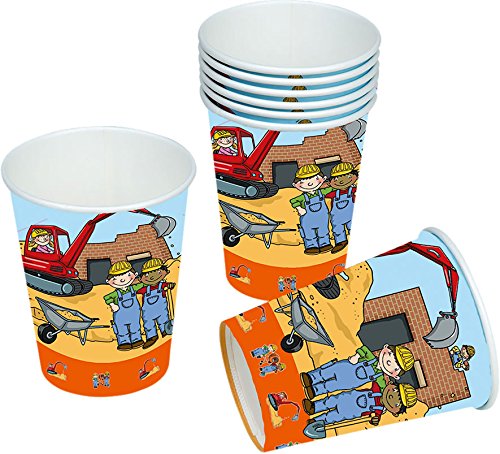 37-teiliges Partyset * BAUSTELLE * mit Teller + Becher + Servietten + Deko // von TIB // Geburtstag Set Partygeschirr Deko Party Mottoparty Motto Bauarbeiter Baumeister - 4