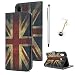 Produktbild Huawei P20 Lite Hülle Case Britische Flagge Muster Kunstleder PU Leder Hülle Wallet Tasche Handyhülle Soft TPU Innere Schutzhülle Klapphülle Schale Bookstyle Ständer Kartenfach Magnetverschluss Brieftasche