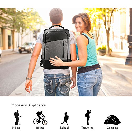 15 6 Zoll Laptop Rucksack  INKERSCOOP Business-Taschen Laptop und Notebook-Rucksack mit USB-Ladeanschluss  wasserdichter  kleiner und leichter Rucksac