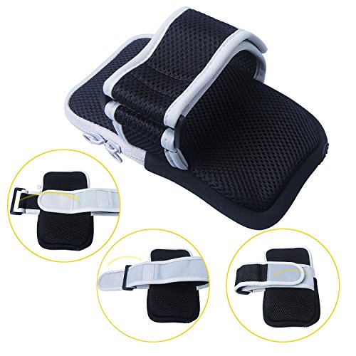 iPhone 6 Plus Sportarmband, Splaks Urtraweich Schweißfest iPhone 6 Plus Sportarmband Jogging Armband Armtasche Oberarmtasche Sporthülle mit einstellbarer Band und Schlüssel-Bargeld-Halter geeignet für Radfahren, Wandern, Kanufahren, Reiten, Einkaufen, Rollerblading, Skifahren, Hausarbeit -Schwarz - 4