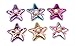 Shiny Star Shape Hair Stickers Fringe Hair Clips Set of 6